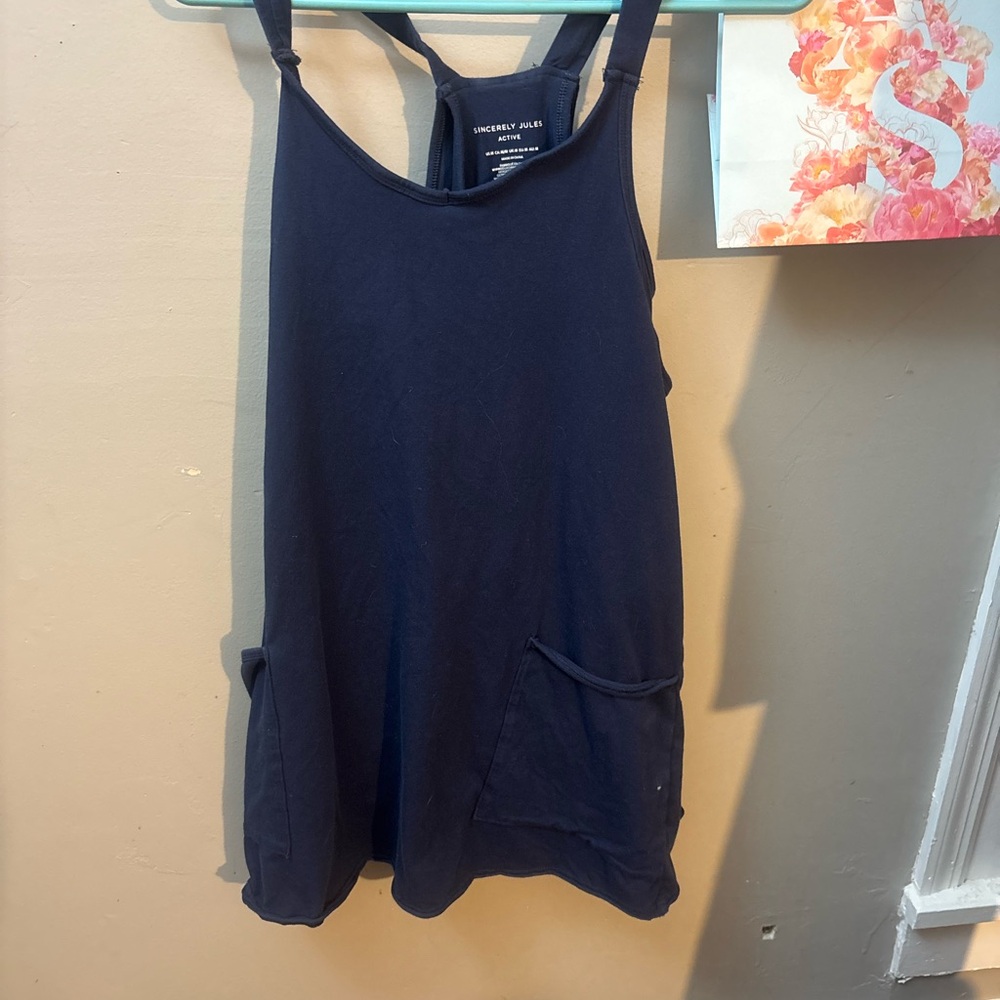 Sincerely Jules Deep Blue Activewear Top
